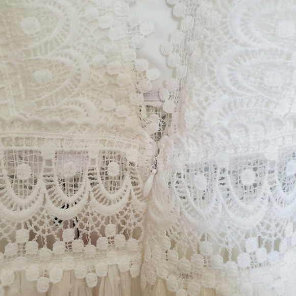 SOUTHERN FRIED CHICS DRESS WESTERN RODEO BOHO COASTAL COWGIRL CREAM WOMENS ( L ) - Picture 5 of 16